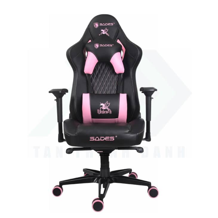 SADES Unicorn Gaming Chair Angel Edition - Black & Pink