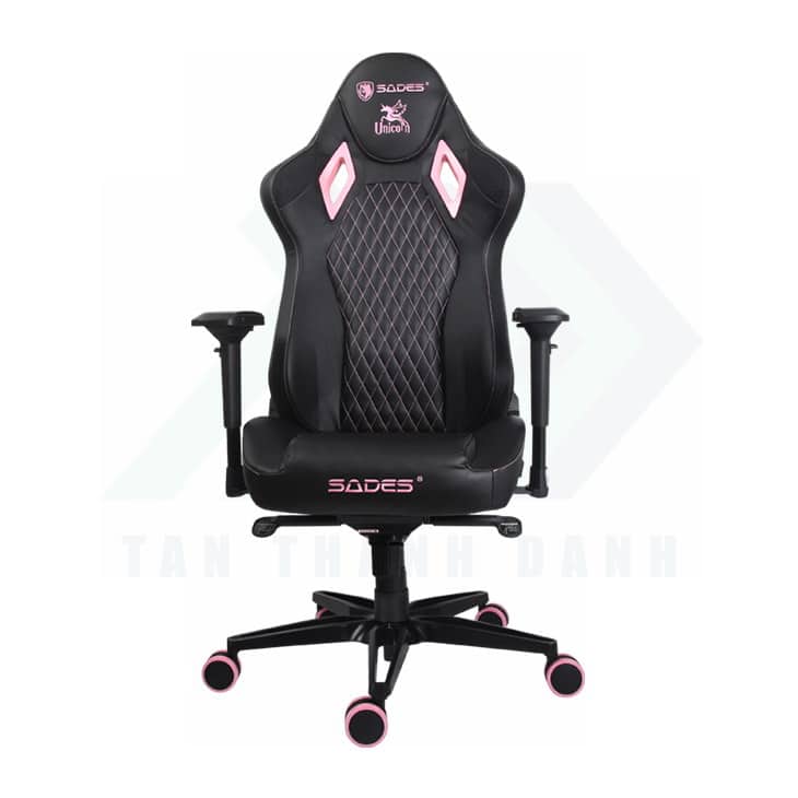 SADES Unicorn Gaming Chair Angel Edition - Black & Pink - Ảnh 3