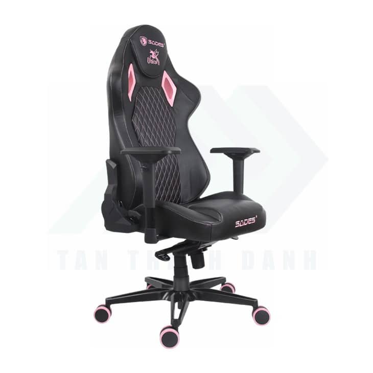 SADES Unicorn Gaming Chair Angel Edition - Black & Pink - Ảnh 4